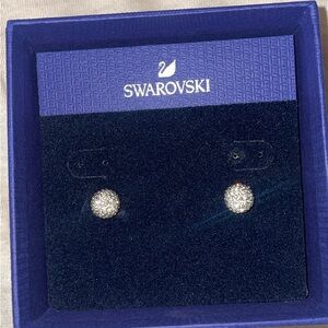 Swarovski Silver Crystal Stud Earrings